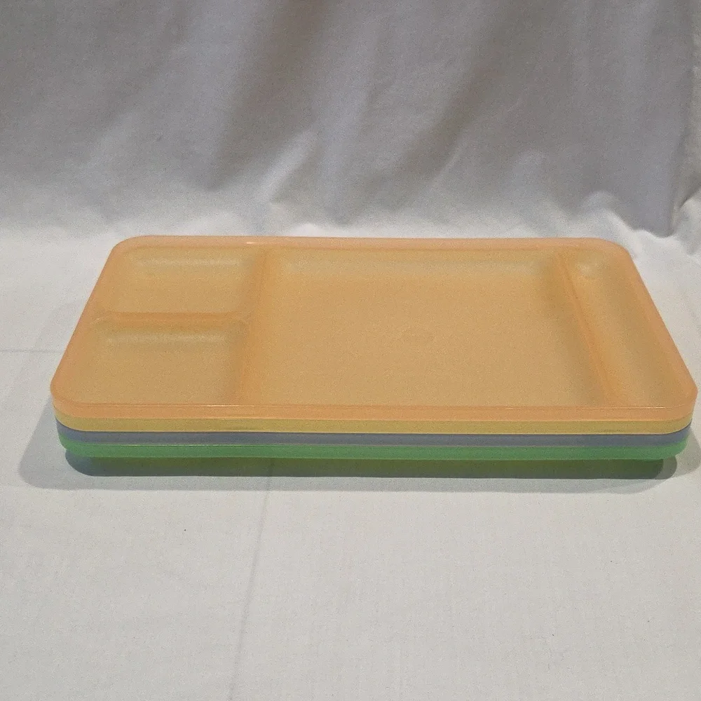 Tupperware Pastel Divided Trays Impressions Set of 4